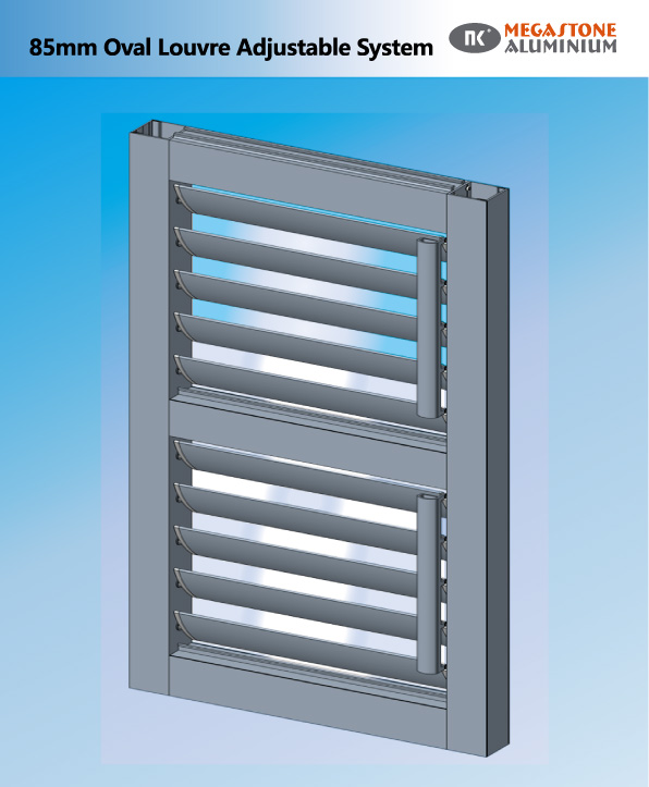 85mmOval Louvre Adjustable System