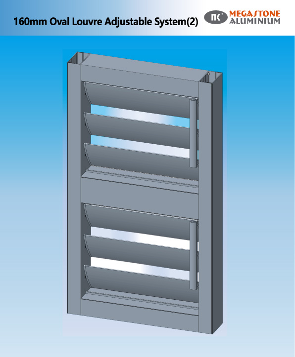 160mm Oval Louvre Adjustable System(2)